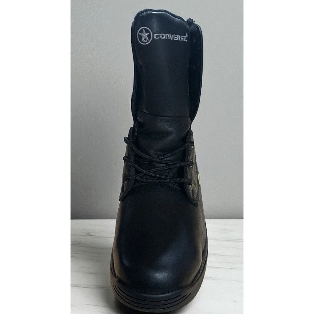 Converse Work Boots Men’s 8 Athlite C6880 Black Met Guard 8” Steel Toe NEW